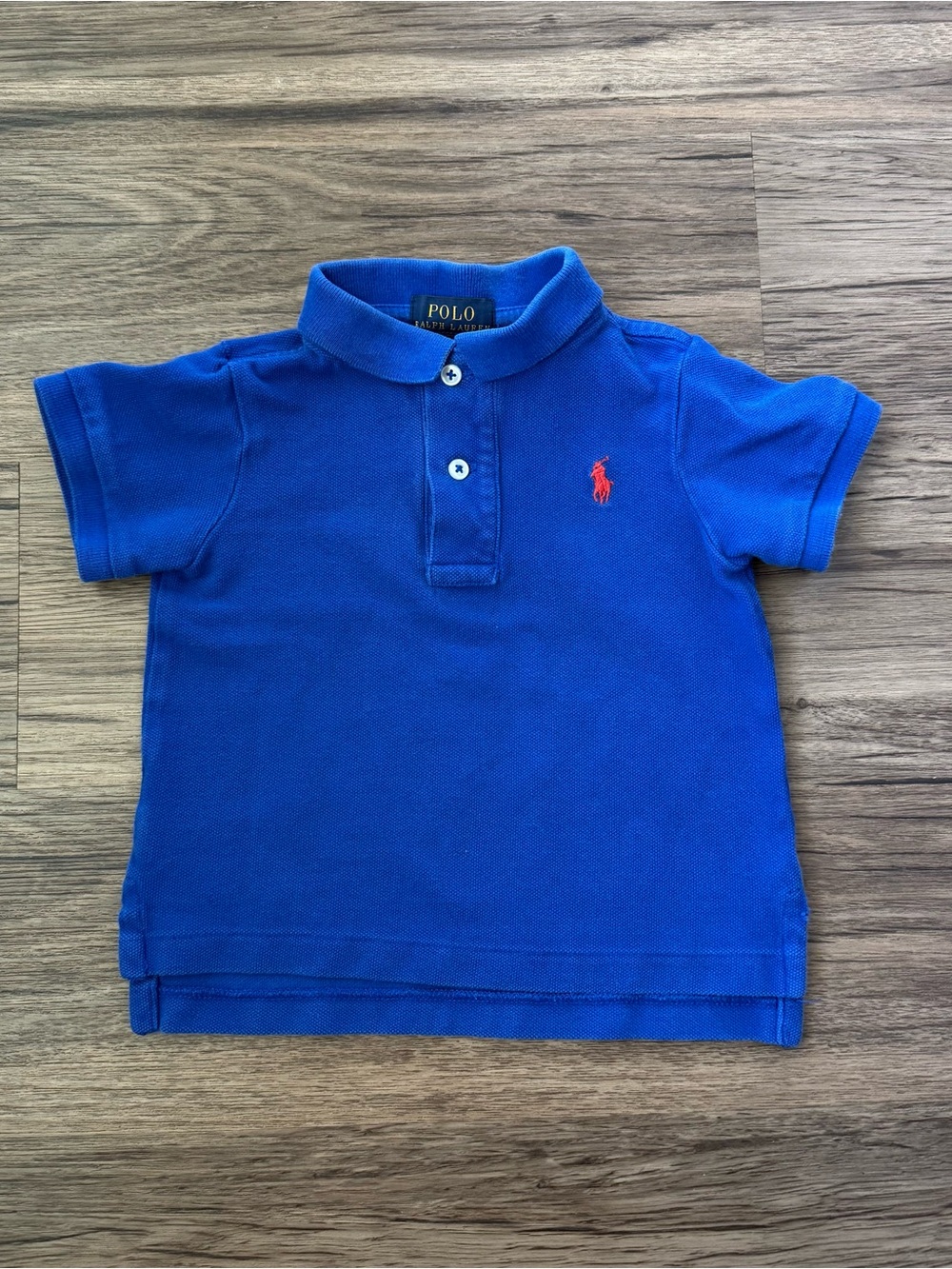 Polo Ralph Lauren Baby 12 Months Blue Polo Shirt Orange Pony Logo